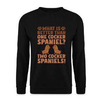 Cocker Spaniel Gifts - Unisex Pullover - Schwarz - Vorne - Alina (178cm) & Michal (187cm)