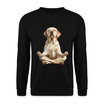 Labrador Retriever - Unisex Pullover - Schwarz - Vorne - Alina (178cm) & Michal (187cm)