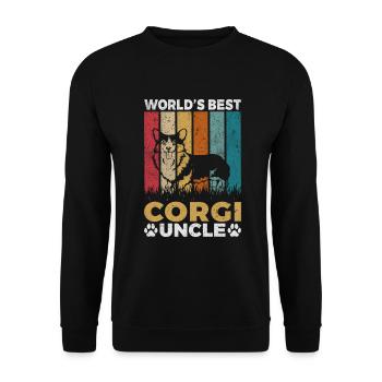 Corgi Gifts for Corgi Lovers - Unisex Sweatshirt - black - Front - Alina (178cm) & Michal (187cm)