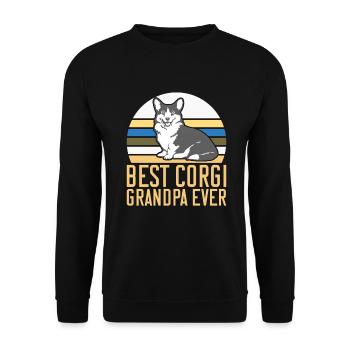 Corgi Gifts for Corgi Lovers - Unisex Sweatshirt - black - Front - Alina (178cm) & Michal (187cm)