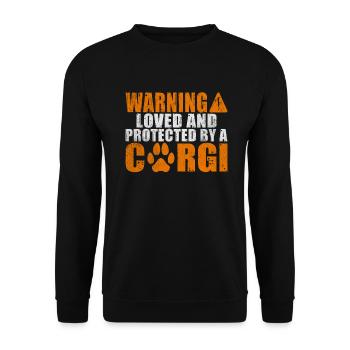 Cadeaux de corgi pour les amateurs de corgi - Sweat-shirt Unisexe - noir - Devant - Alina (178cm) & Michal (187cm)