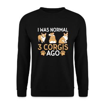 Corgi Gifts for Corgi Lovers - Unisex Sweatshirt - black - Front - Alina (178cm) & Michal (187cm)