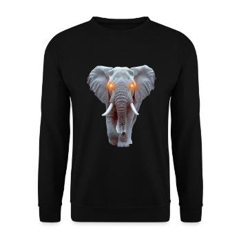 Elefant - Unisex Pullover - Schwarz - Vorne - Alina (178cm) & Michal (187cm)