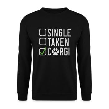 Corgi Gifts for Corgi Lovers - Unisex Sweatshirt - black - Front - Alina (178cm) & Michal (187cm)