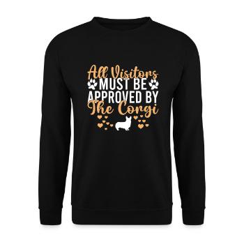 Corgi Gifts for Corgi Lovers - Unisex Sweatshirt - black - Front - Alina (178cm) & Michal (187cm)