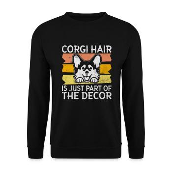 Corgi Gifts for Corgi Lovers - Unisex Sweatshirt - black - Front - Alina (178cm) & Michal (187cm)