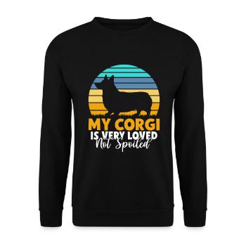 Corgi Gifts for Corgi Lovers - Unisex Sweatshirt - black - Front - Alina (178cm) & Michal (187cm)