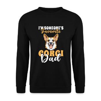 Corgi Gifts for Corgi Lovers - Unisex Sweatshirt - black - Front - Alina (178cm) & Michal (187cm)