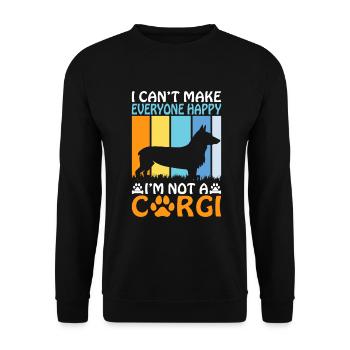 Cadeaux de corgi pour les amateurs de corgi - Sweat-shirt Unisexe - noir - Devant - Alina (178cm) & Michal (187cm)