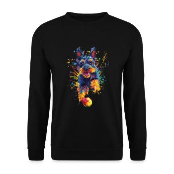 Scottish Terrier - Unisex Pullover - Schwarz - Vorne - Alina (178cm) & Michal (187cm)