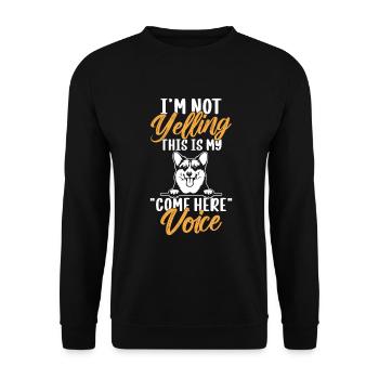 Corgi Gifts for Corgi Lovers - Unisex Sweatshirt - black - Front - Alina (178cm) & Michal (187cm)
