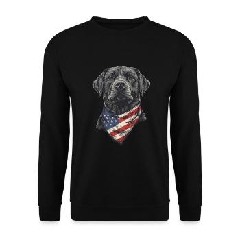 Labrador Retriever - Unisex Pullover - Schwarz - Vorne - Alina (178cm) & Michal (187cm)