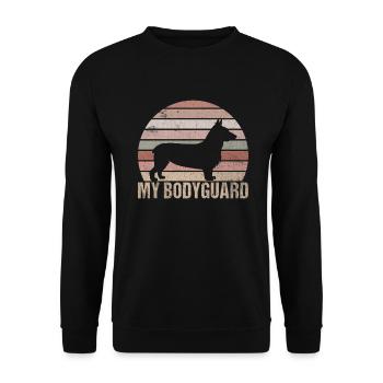 Corgi Gifts for Corgi Lovers - Unisex Sweatshirt - black - Front - Alina (178cm) & Michal (187cm)