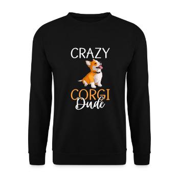 Corgi Gifts for Corgi Lovers - Unisex Sweatshirt - black - Front - Alina (178cm) & Michal (187cm)