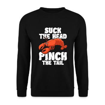 Crawfish Gifts - Unisex Pullover - Schwarz - Vorne - Alina (178cm) & Michal (187cm)