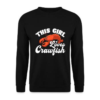Crawfish Gifts - Unisex Pullover - Schwarz - Vorne - Alina (178cm) & Michal (187cm)