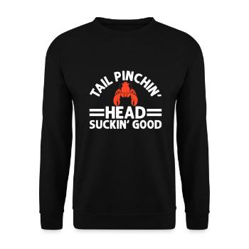 Crawfish Gifts - Unisex Pullover - Schwarz - Vorne - Alina (178cm) & Michal (187cm)