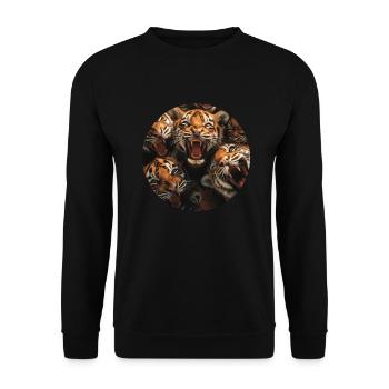 Tiger - Unisex Pullover - Schwarz - Vorne - Alina (178cm) & Michal (187cm)