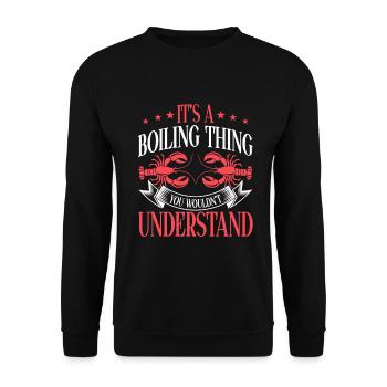 Crawfish Gifts - Unisex Pullover - Schwarz - Vorne - Alina (178cm) & Michal (187cm)