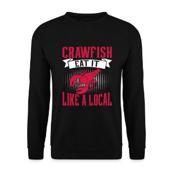Crawfish Gifts - Unisex Pullover - Schwarz - Vorne - Alina (178cm) & Michal (187cm)