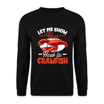 Crawfish Gifts - Unisex Pullover - Schwarz - Vorne - Alina (178cm) & Michal (187cm)