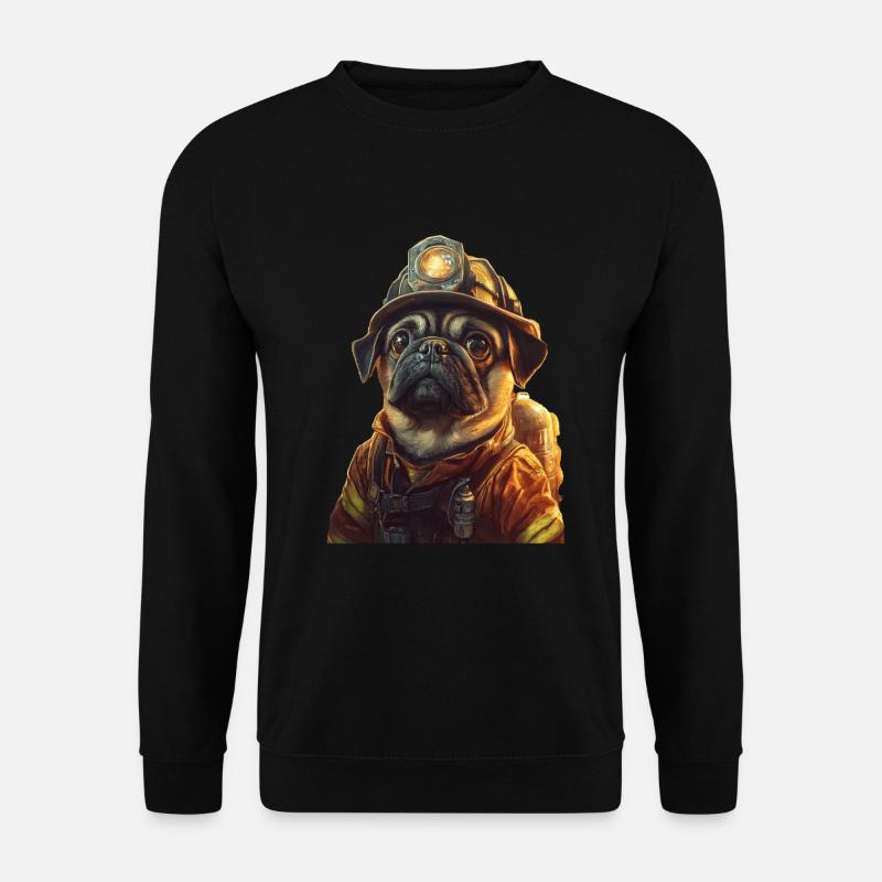 Mops - Unisex Pullover - Schwarz