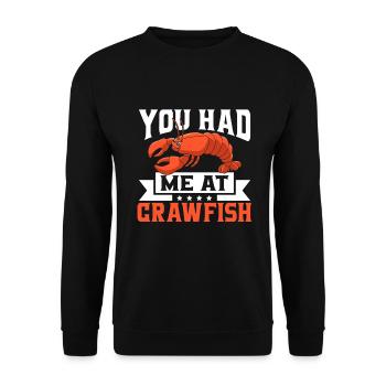 Crawfish Gifts - Unisex Pullover - Schwarz - Vorne - Alina (178cm) & Michal (187cm)