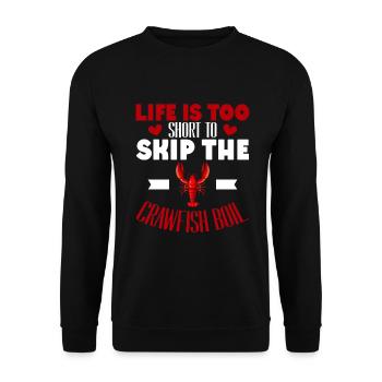 Crawfish Gifts - Unisex Pullover - Schwarz - Vorne - Alina (178cm) & Michal (187cm)
