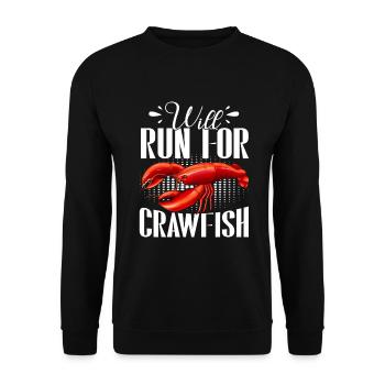 Crawfish Gifts - Unisex Pullover - Schwarz - Vorne - Alina (178cm) & Michal (187cm)