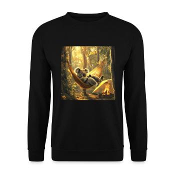 Koala - Unisex Pullover - Schwarz - Vorne - Alina (178cm) & Michal (187cm)