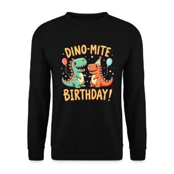 Décorations de fête de dinosaures - Sweat-shirt Unisexe - noir - Devant - Alina (178cm) & Michal (187cm)
