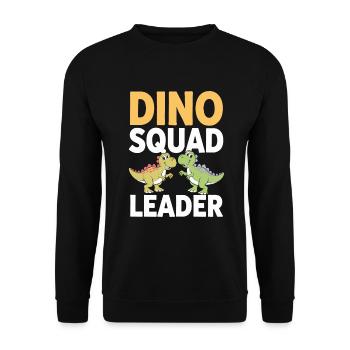 Dinosaur Party Decorations - Unisex Sweatshirt - black - Front - Alina (178cm) & Michal (187cm)