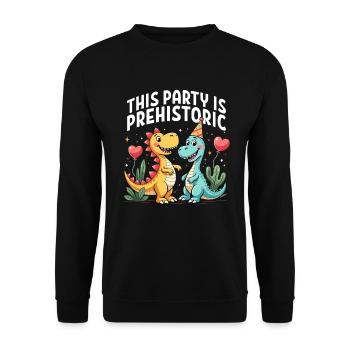 Décorations de fête de dinosaures - Sweat-shirt Unisexe - noir - Devant - Alina (178cm) & Michal (187cm)