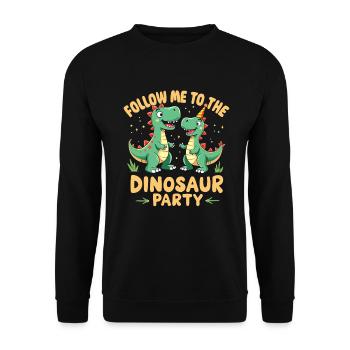 Décorations de fête de dinosaures - Sweat-shirt Unisexe - noir - Devant - Alina (178cm) & Michal (187cm)
