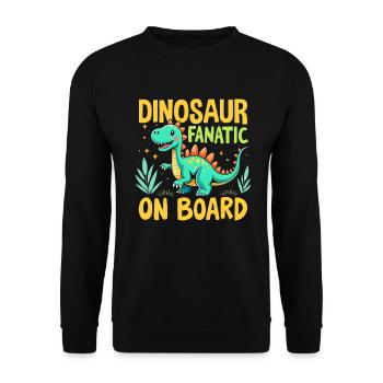 Décorations de fête de dinosaures - Sweat-shirt Unisexe - noir - Devant - Alina (178cm) & Michal (187cm)