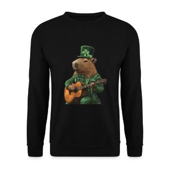 Wasserschwein - Unisex Pullover - Schwarz - Vorne - Alina (178cm) & Michal (187cm)