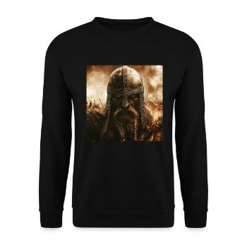 Wikinger - Unisex Pullover - Schwarz - Vorne - Alina (178cm) & Michal (187cm)
