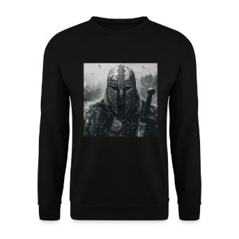 Wikinger - Unisex Pullover - Schwarz - Vorne - Alina (178cm) & Michal (187cm)