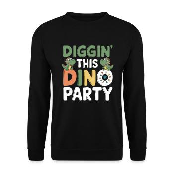 Décorations de fête de dinosaures - Sweat-shirt Unisexe - noir - Devant - Alina (178cm) & Michal (187cm)