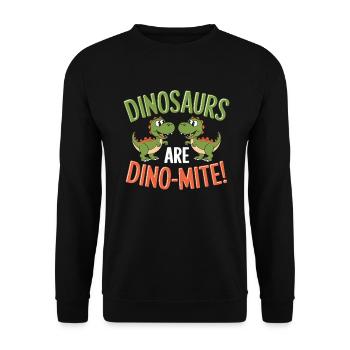 Décorations de fête de dinosaures - Sweat-shirt Unisexe - noir - Devant - Alina (178cm) & Michal (187cm)