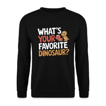 Décorations de fête de dinosaures - Sweat-shirt Unisexe - noir - Devant - Alina (178cm) & Michal (187cm)