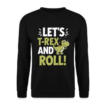 Décorations de fête de dinosaures - Sweat-shirt Unisexe - noir - Devant - Alina (178cm) & Michal (187cm)