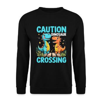 Décorations de fête de dinosaures - Sweat-shirt Unisexe - noir - Devant - Alina (178cm) & Michal (187cm)