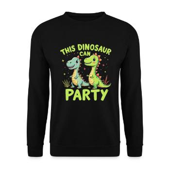 Décorations de fête de dinosaures - Sweat-shirt Unisexe - noir - Devant - Alina (178cm) & Michal (187cm)