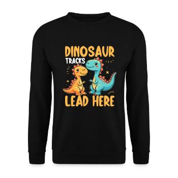 Décorations de fête de dinosaures - Sweat-shirt Unisexe - noir - Devant - Alina (178cm) & Michal (187cm)