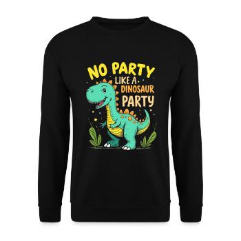 Décorations de fête de dinosaures - Sweat-shirt Unisexe - noir - Devant - Alina (178cm) & Michal (187cm)