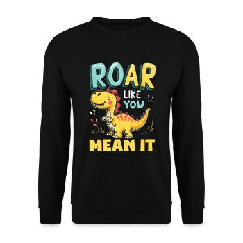 Décorations de fête de dinosaures - Sweat-shirt Unisexe - noir - Devant - Alina (178cm) & Michal (187cm)