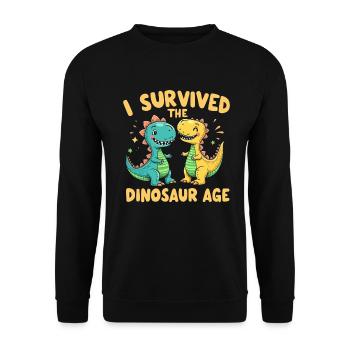 Décorations de fête de dinosaures - Sweat-shirt Unisexe - noir - Devant - Alina (178cm) & Michal (187cm)
