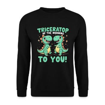 Décorations de fête de dinosaures - Sweat-shirt Unisexe - noir - Devant - Alina (178cm) & Michal (187cm)