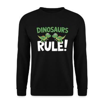 Décorations de fête de dinosaures - Sweat-shirt Unisexe - noir - Devant - Alina (178cm) & Michal (187cm)
